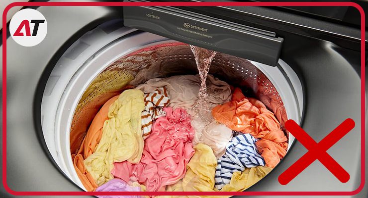 ماندن لباسها برای مدت طولانی در لباسشویی