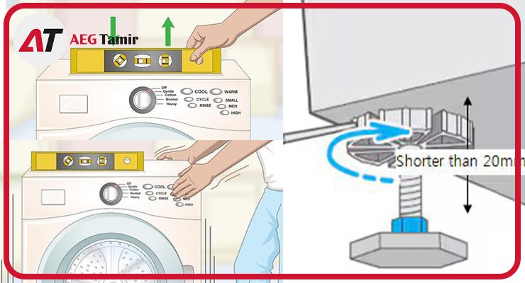 تراز نبودن ماشین لباسشویی