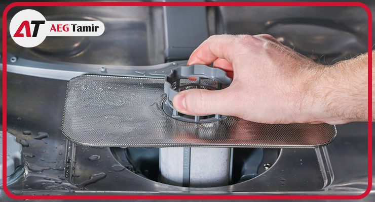 گرفتگی فیلتر تخلیه ماشین ظرفشویی آاگ